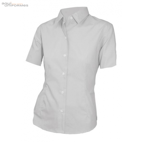 Blusa blanca señora manga corta Ref:3501
