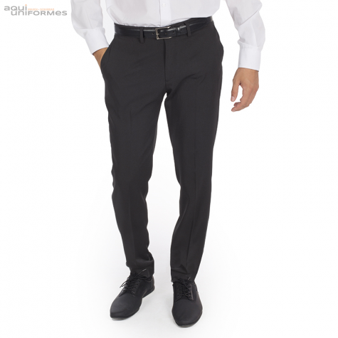 Pantalón de traje para caballero sin pinzas Slim Fit modelo TECNO Ref:7931