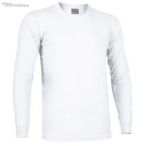 camiseta ARROW m/l c/ puño 100% alg. 160 gr blanca Ref:ARROWB
