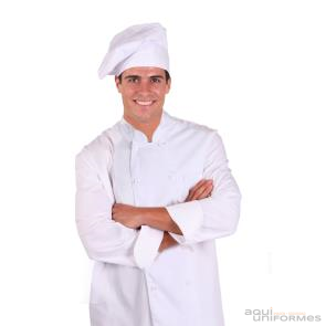 Chaquetilla cocinero sarga blanca manga larga Ref:910GAR