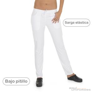 Pantalon Multibolsillos UNISEX sarga elástica pitillo Ref:7031GAR