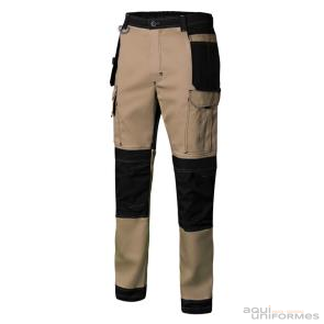 Pantalón multibolsillos bicolor CANVAS stretch, bolsillos flotantes, 240gr. Ref:103019S