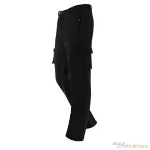 Pantalón softshell multibolsillos negro, Ref:4816
